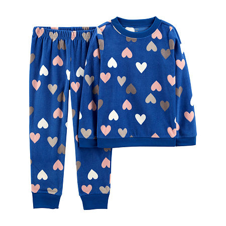 Carter's Little & Big Girls 2-pc. Pant Pajama Set, 14 , Blue