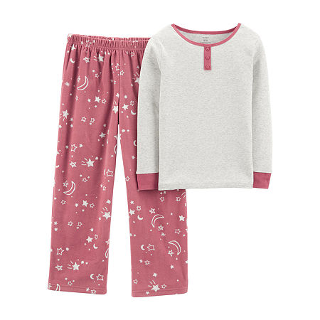 Carter's Little & Big Girls 2-pc. Pant Pajama Set, 4 , Gray