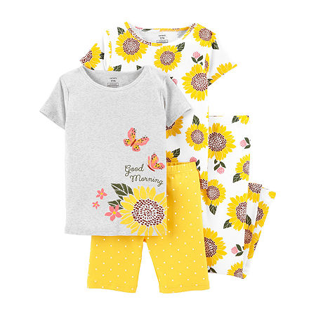 Carter's Little & Big Girls 4-pc. Pajama Set, 10 , Yellow