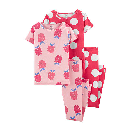 Carter's Little & Big Girls 4-pc. Pajama Set, 12 , Pink