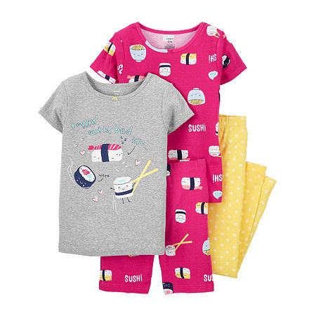 Carter's Little & Big Girls 4-pc. Pajama Set, 4 , Pink