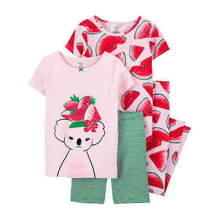 Carter's Little & Big Girls 4-pc. Pajama Set, 6 , Pink