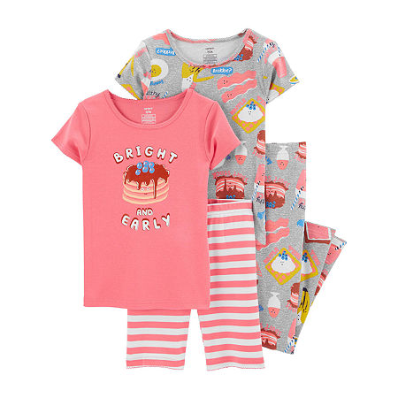 Carter's Little & Big Girls 4-pc. Pajama Set, 7 , Pink