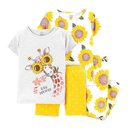 Carter's Toddler Girls 4-pc. Pajama Set, 3t , Yellow