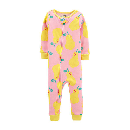 Carter's Toddler Girls Long Sleeve One Piece Pajama, 4t , Pink