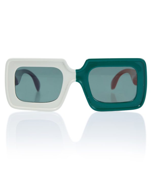 Colorblocked square sunglasses