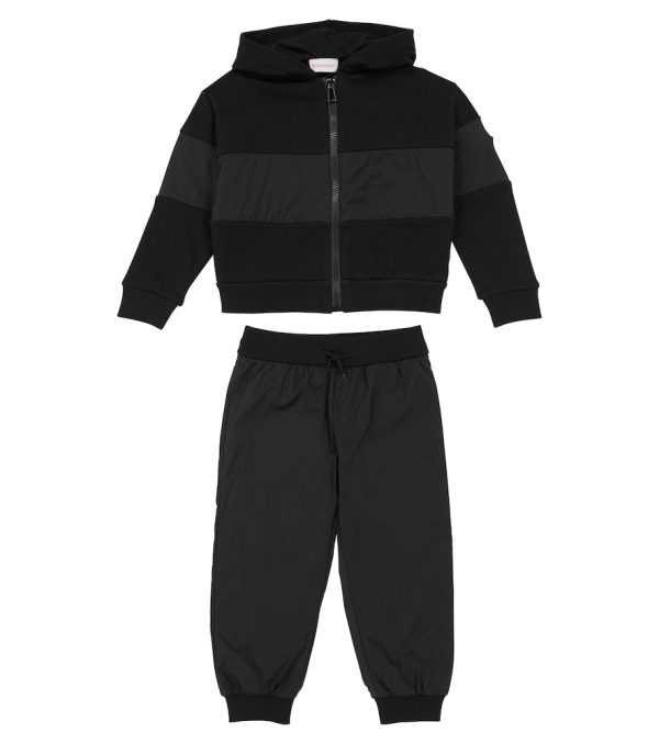 Cotton-blend hoodie and pants set