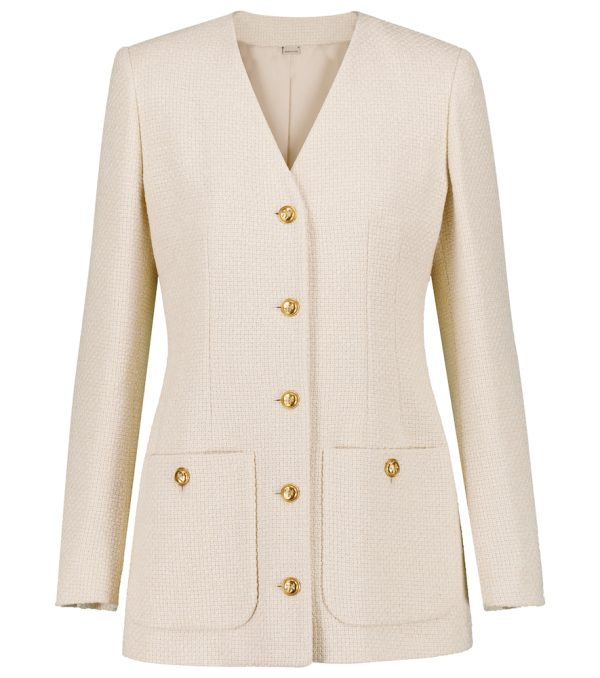 Cotton-blend tweed blazer