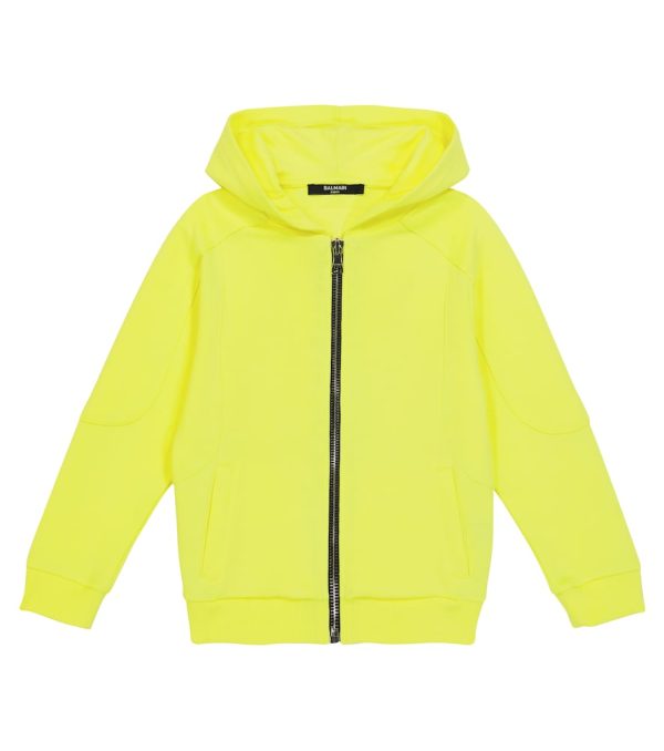 Cotton zip-up hoodie