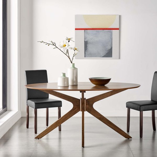 Crossroads 63" Oval Wood Dining Table