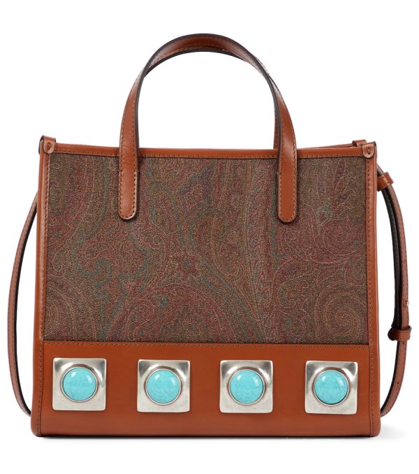 Crown Me embellished paisley tote