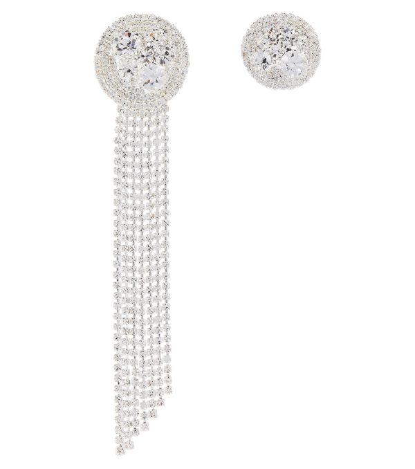 Crystal-embellished clip-on earrings