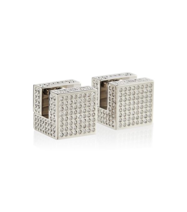 Crystal-embellished stud earrings