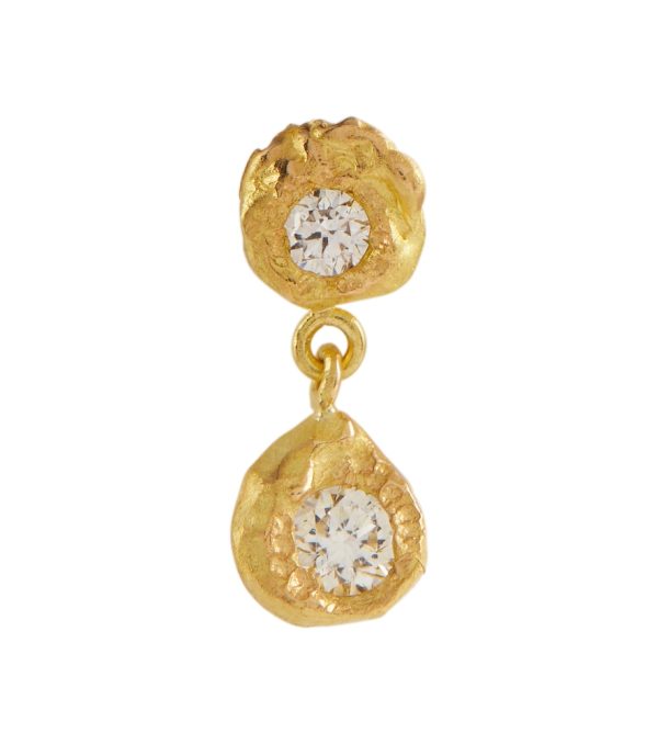 Dalila M 18kt gold single earring with diamonds