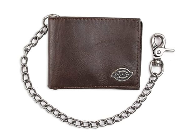 Dickies Men's Bifold Wallet-High Security with ID Window and Credit Card Pockets