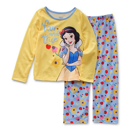Disney Collection Little & Big Girls 2-pc. Princess Snow White Pant Pajama Set, 2 , Yellow