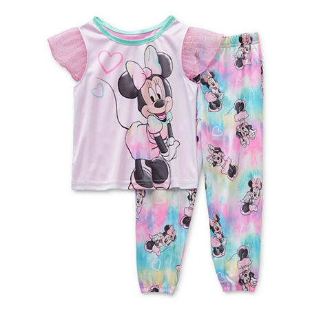 Disney Toddler Girls 2-pc. Mickey and Friends Minnie Mouse Pant Pajama Set, 3t , Pink