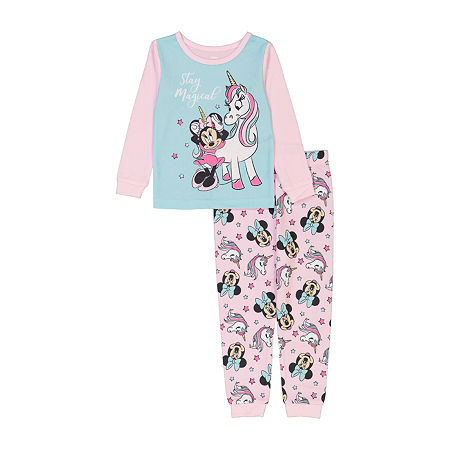 Disney Toddler Girls 2-pc. Mickey and Friends Minnie Mouse Pant Pajama Set, 4t , Pink
