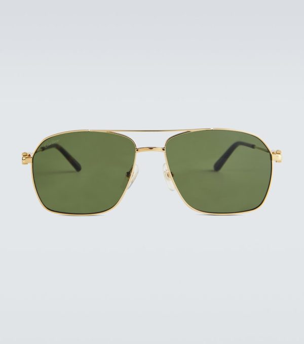 Double-bar metal frame sunglasses