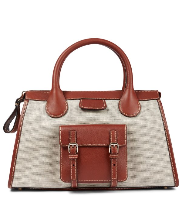 Edith Medium canvas and leather tote