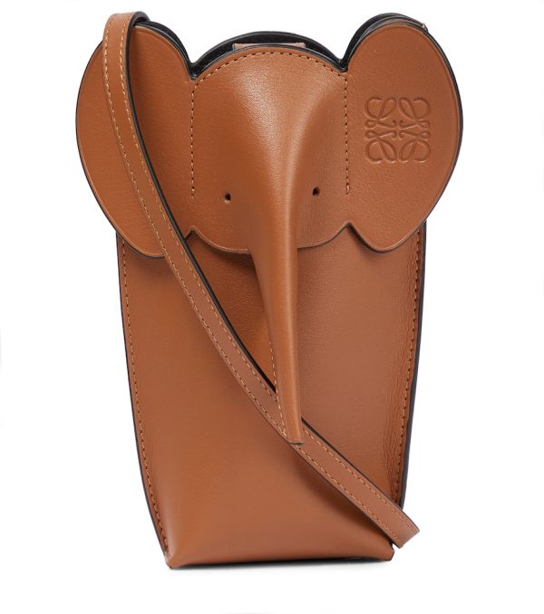 Elephant Pocket leather crossbody bag