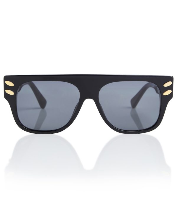 Embellished flat-brow sunglasses