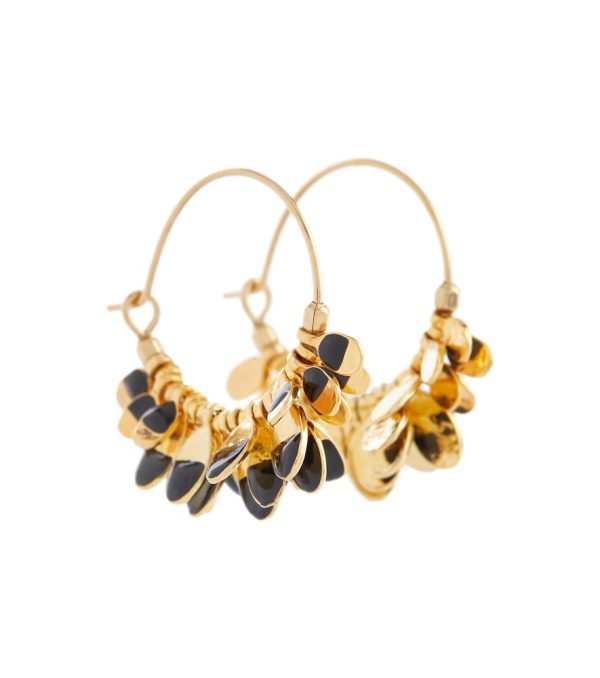 Embellished hoop earrings