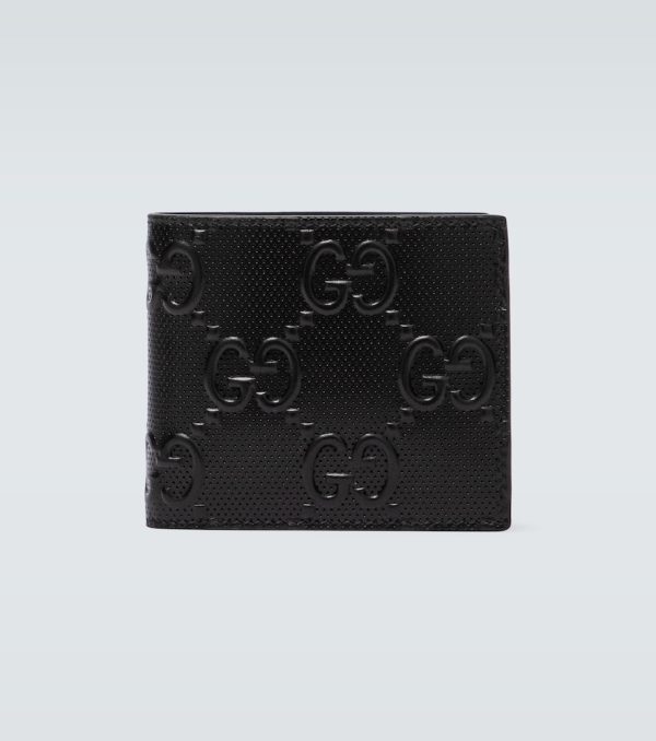 Embossed GG leather wallet
