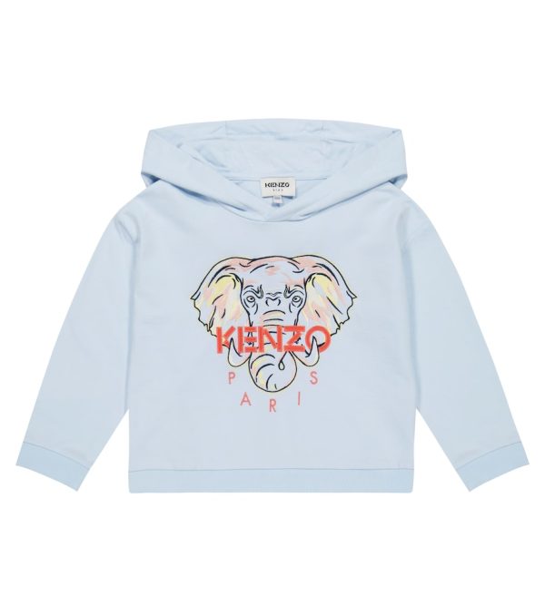 Embroidered cotton hoodie