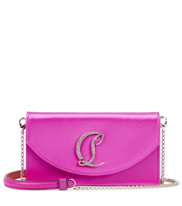 Exclusive to Mytheresa - Loubi54 satin clutch