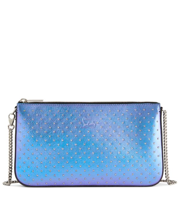 Exclusive to Mytheresa - Loubila embellished leather clutch