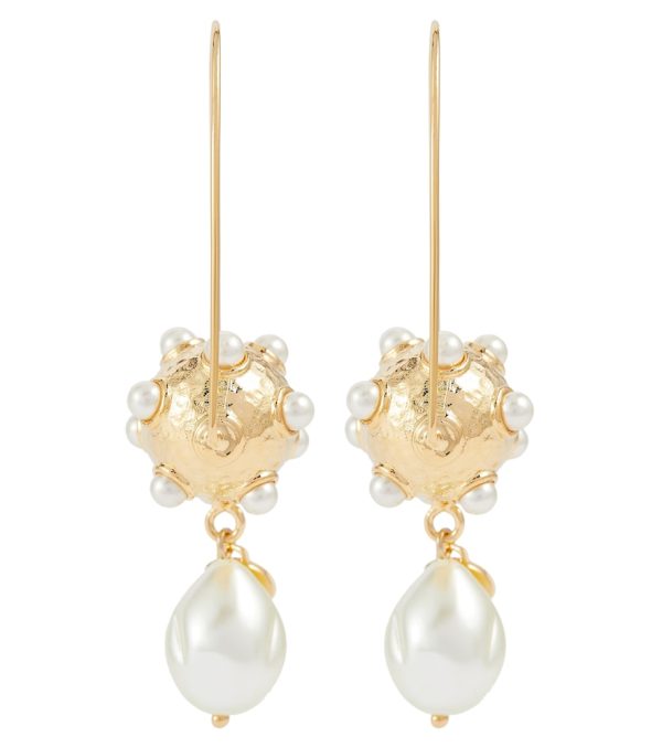 Faux pearl drop earrings