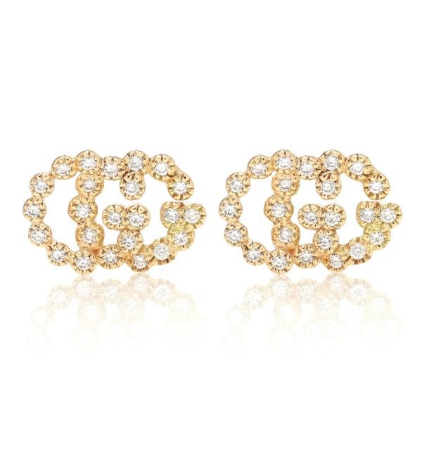 GG Running 18kt gold earrings with diamonds