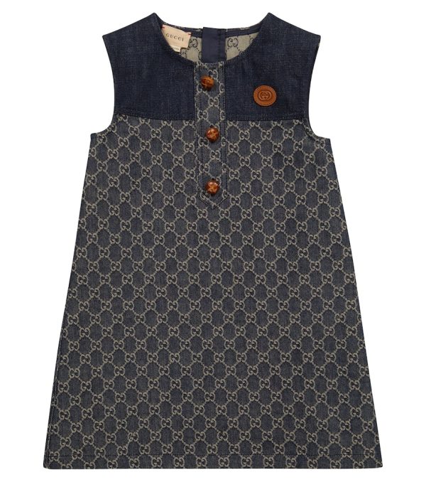 GG jacquard denim dress