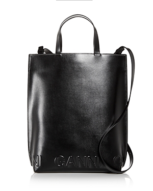 Ganni Banner Recycled Leather Medium Tote