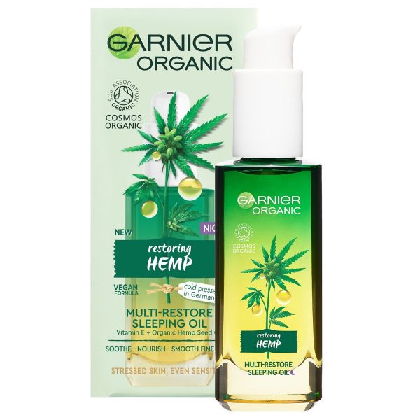 Garnier Organic Hemp Multi-Restore Facial Sleeping Oil 30ml