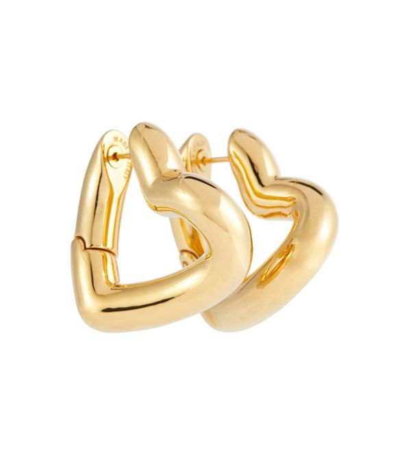 Heart hoop earrings