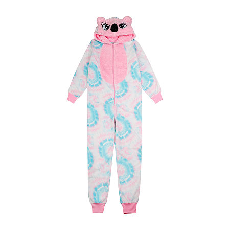 Jelli Fish Kids Little & Big Girls Long Sleeve One Piece Pajama, X-small , Pink