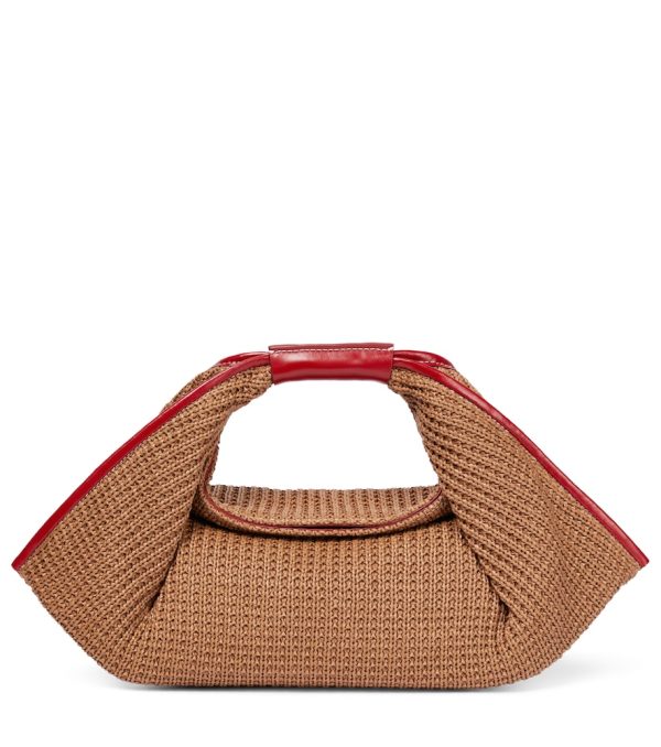 Jetson raffia-effect tote