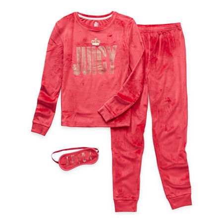 Juicy By Juicy Couture Little & Big Girls 3-pc. Pant Pajama Set, 16 , Red