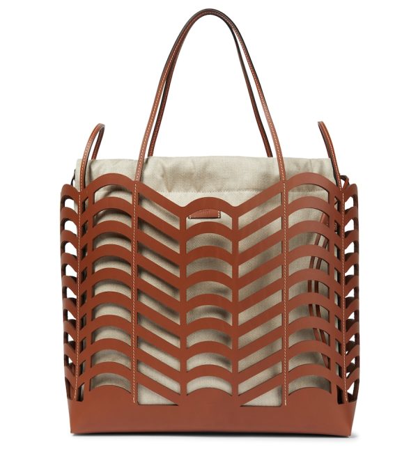 Kayan cutout leather tote