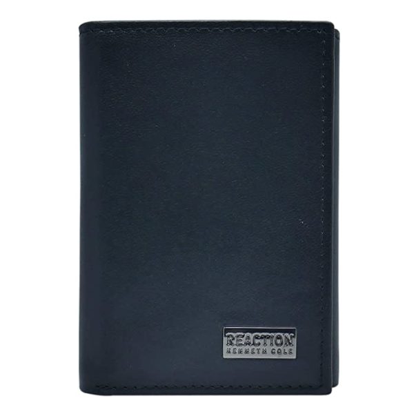 Kenneth Cole Reaction Men's Wallet - RFID Genuine Leather Slim Trifold with ID Window and Card Slots