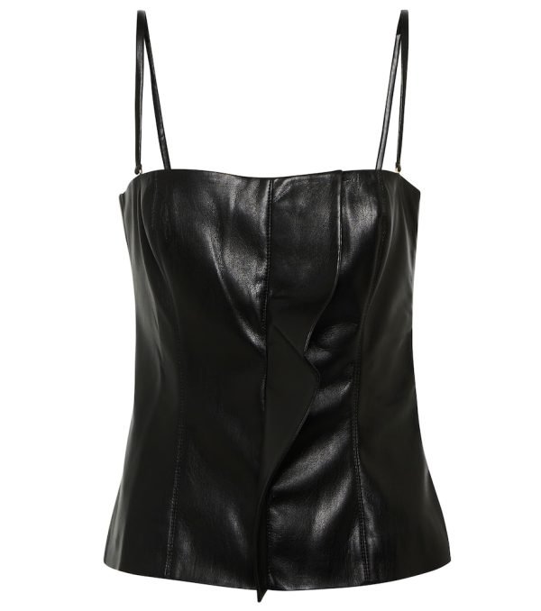 Kya faux leather camisole