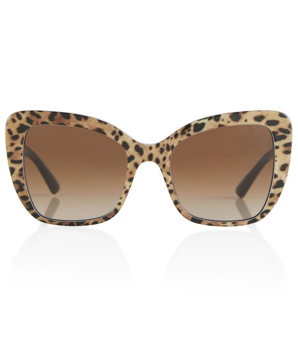 Leopard-print cat-eye sunglasses