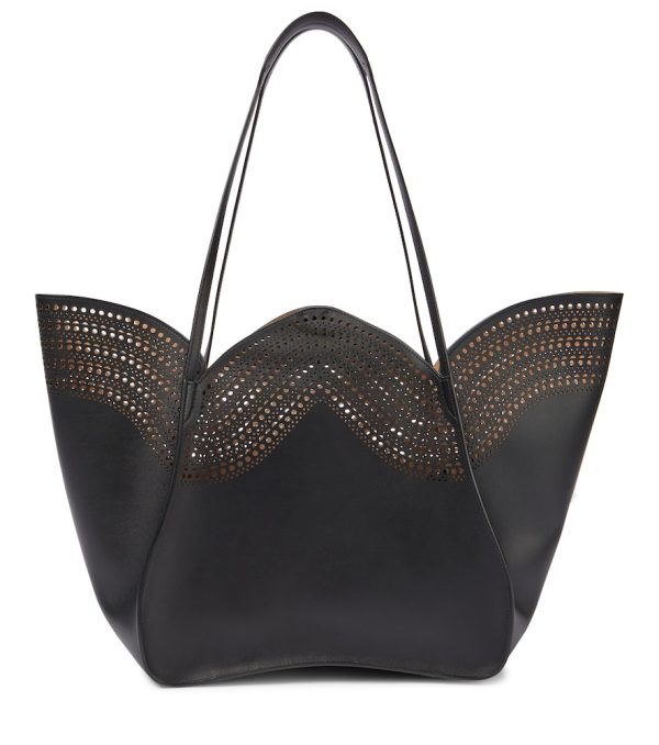 Lili 24 Medium laser-cut leather tote