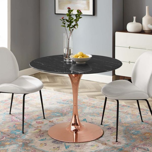 Lippa 40" Artificial Marble Dining Table