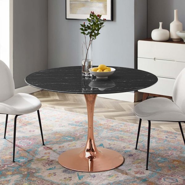 Lippa 47" Artificial Marble Dining Table