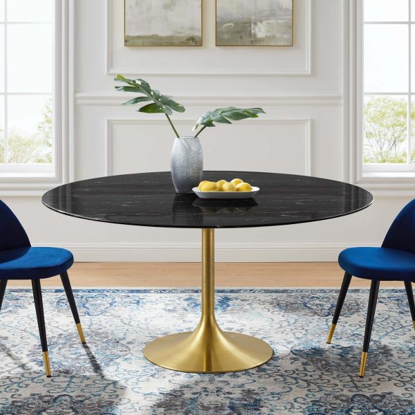 Lippa 60" Artificial Marble Dining Table