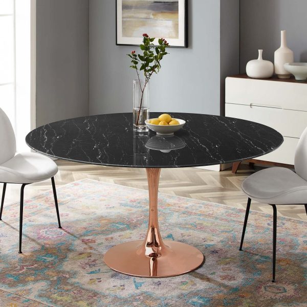 Lippa 60" Artificial Marble Dining Table