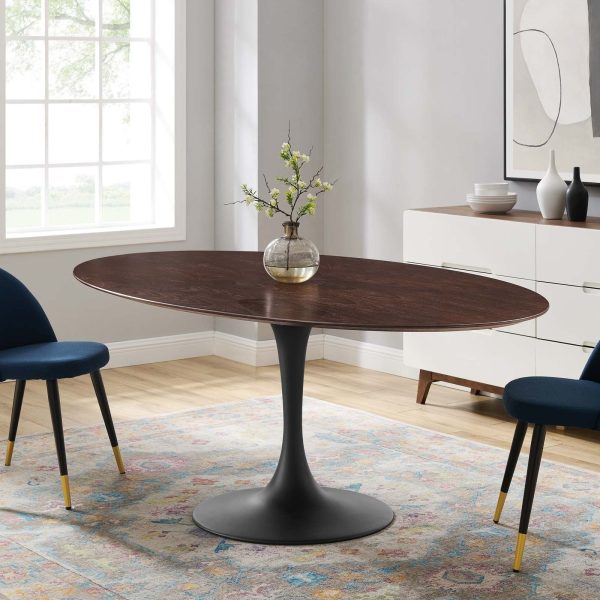 Lippa 78" Wood Oval Dining Table